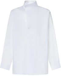 Hed Mayner - Stand-Collar Popover Shirt - Lyst
