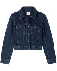 FRAME - Sharp Denim Jacket - Lyst