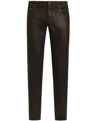 Dolce & Gabbana - Logo Patch Straight-Leg Jeans - Lyst