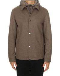 Woolrich - Long Sleeved Hooded Drawstring Jacket - Lyst