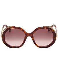 Max Mara - Irregular Frame Sunglasses - Lyst