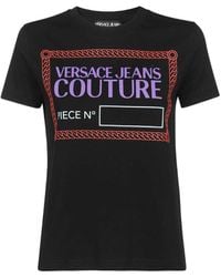 Versace Jeans Couture - Couture Piece Number-Printed Crewneck T-Shirt - Lyst