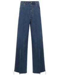 Gucci - Raw Cut Hem Wide Leg Jeans - Lyst