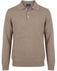 Drumohr - Long-Sleeve Polo Sweater - Lyst