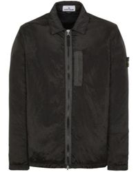Stone Island - Logo Lapel Casual Jacket - Lyst