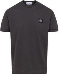 Stone Island - Logo Patch Crewneck T-Shirt - Lyst