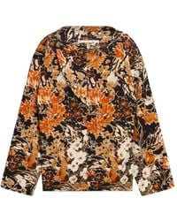 Marni - Cloqué Top With Extreme Bouquet Print - Lyst