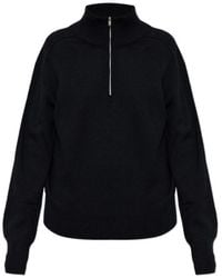 Studio Nicholson - Half Zip Turtleneck Knitted Sweater - Lyst