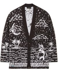 Alanui - Ocean Whispers Palm-Tree Graphic Cardigan - Lyst