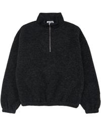 Jil Sander - Half Zip High Neck Sweatshirt - Lyst