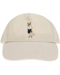 Maison Kitsuné - Maison Kitsuné Dressed Fox Logo Embroidered Baseball Cap - Lyst