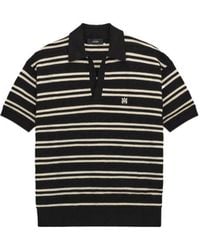 Amiri - Ma Stripe Knit Ss Polo Shirt - Lyst