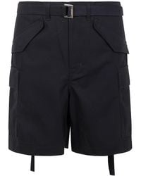 Sacai - Belted Cargo Shorts - Lyst
