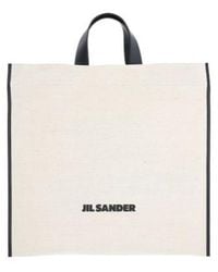 Jil Sander - Logo Printed Top Handle Bag - Lyst