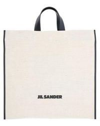 Jil Sander - Logo Printed Top Handle Bag - Lyst