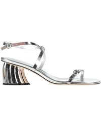 FARM Rio - Metallic Leather Sandals - Lyst