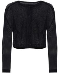 Pleats Please Issey Miyake - Buttoned Cardigan - Lyst
