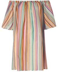Missoni - Off-Shoulder Zigzag-Pattern Cover-Up - Lyst