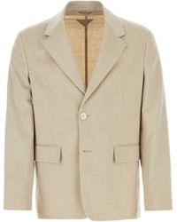 Prada - Single Breasted Sleeved Blazer - Lyst