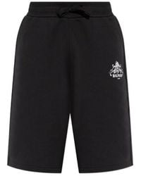 Balmain - Logo Print Drawstring Shorts - Lyst