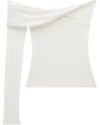 Courreges - Twist-Detail Crepe Top - Lyst