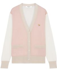Maison Kitsuné - Maison Kitsuné Baby Fox Patch Color Block Knit Cardigan - Lyst