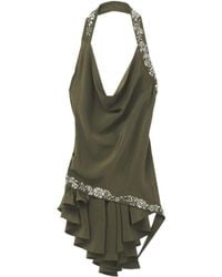 McQueen - Embellished Asymmetric Top - Lyst