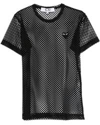 COMME DES GARÇONS PLAY - Semi-Sheer Short Sleeved T-Shirt - Lyst
