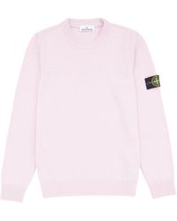 Stone Island - Logo Patch Crewneck Jumper - Lyst