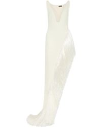 オールインワン・サロペット David Koma Asymmetric Evening Dress With Tulle Insert David Koma Asymmetric Evening Dress With Tulle Insert in