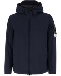 Stone Island - Logo Patch Zip-Up Hooded Jacket - Lyst