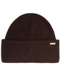 Barbour - Thick Ribbed Knit Beanie - Lyst