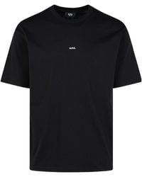 A.P.C. - Logo Embroidered Crewneck T-Shirt - Lyst
