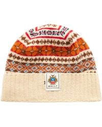 Bally - Jacquard Knit Wool Hat - Lyst