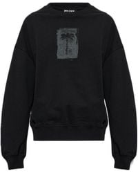 Palm Angels - Brushed Palm Tree Sweatshirt - Lyst