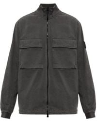 Stone Island - Stand Up Collar Zipped Jacket - Lyst