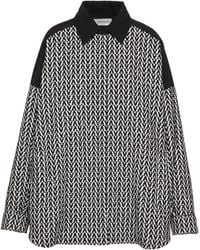 Valentino - Optical Bouclé Drawstring-Waist Jacket - Lyst