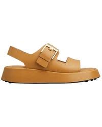 Tod's - Buckle-Strap Platform Sandals - Lyst