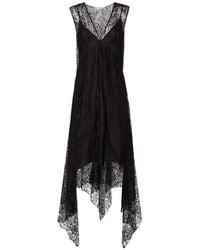 Fendi - Asymmetric Midi Lace Dress - Lyst