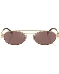 Miu Miu - Eyewear Oval-Frame Sunglasses - Lyst