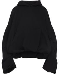 Dries Van Noten - Draped Balloon-Sleeve Hoodie - Lyst