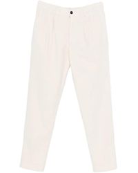 Incotex - Pleated Cotton Trousers - Lyst