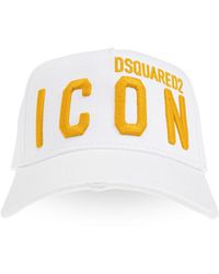 DSquared² - Icon Logo Embroidered Distressed Baseball Cap - Lyst