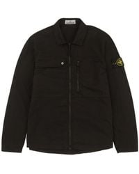 Stone Island - Logo Patch Zip-Up Jacket - Lyst
