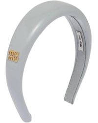 Miu Miu - Logo Plaque Headband - Lyst