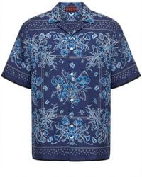 Gucci - Printed Poplin Bowling Shirt - Lyst