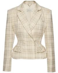 Magda Butrym - Checked Double-Breasted Blazer - Lyst