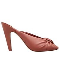 Chloé - Chloé Suzie Knotted Peep-Toe Heeled Sandals - Lyst
