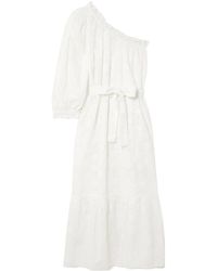 Melissa Odabash - Oneshoulder Broderie Anglaise Cotton Midi Dress - Lyst