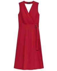 Theory - Sleeveless A-Line Wrap Dress - Lyst